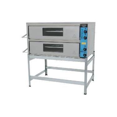 Imagem de Forno Industrial Elétrico 2 Câmaras de 25 cm Inox FIE2C90x70 Metalmaq,