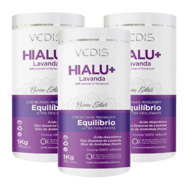 Imagem de Kit 3 HIALU+Lavanda – Creme para Massagem com Ácido Hialurônico e Óleo Essencial de Lavanda – Hidratação Profunda, Relaxante e Antiestresse