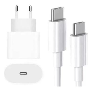 Imagem de Cabo + Fonte Usb-c compativel com iPhone 15 15plus 15pro 15promax Jet 