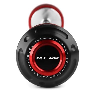 Imagem de GOXMOTO Motocicleta eixo dianteiro garfo roda proteção contra queda CNC compatível com YA.MAHA MT-09 /SP 2018 2019 2020 2021 2022 2023 2024 MT 09 MT09 SP acessórios (vermelho)