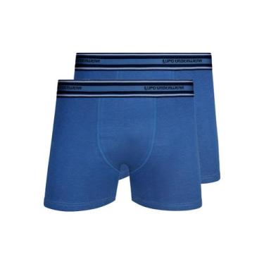 Imagem de Kit com 2 Cuecas Boxer Lupo 523-003, Azul, GG