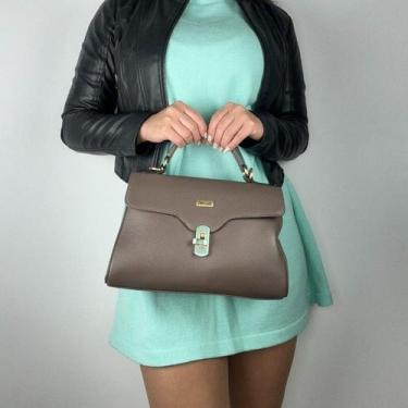 Imagem de Bolsa recuo em couro legítimo b.1081, Castanho