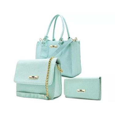 Imagem de Kit 2 Bolsas Tranversais Feminina Com Carteira Moda Feminina Várias Co