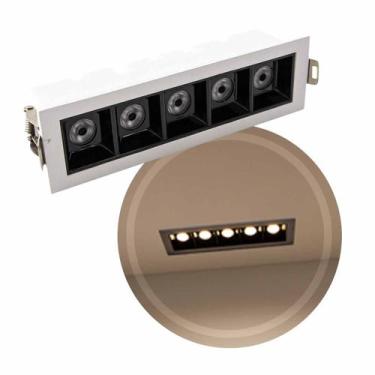 Imagem de Spot LED de Embutir Calli 10W 3000k Branco e Preto Bella Iluminação ST