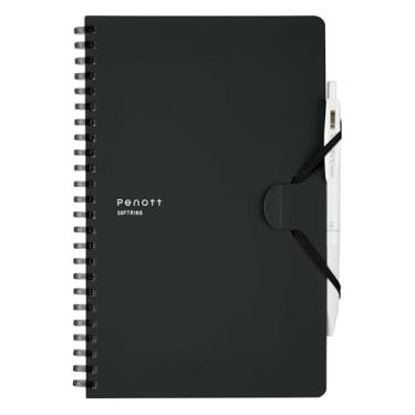 Imagem de KOKUYO Caderno espiral de anel macio Penott, papel milimetrado de 5 mm, tamanho A5, 70 folhas, caderno de diário pequeno com capa de plástico, perfeito para escola e trabalho, azul, importação do