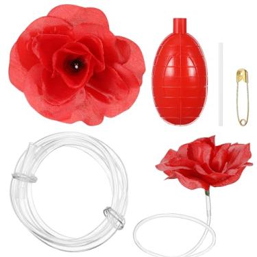 Imagem de 1 Unidade Broche De Flor De Simulação Adereços Complicados Adereços De Brincadeira De Festa Alfinetes De Broche Engraçados Brinquedos Água De Rosas Borrifar Água