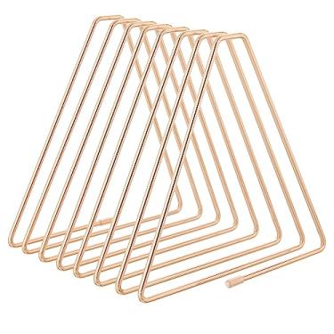 Imagem de Y YOMA Pacote De Porta-Pasta Arquivo Em Ouro Rosa, Porta-Revistas Triangular, Organizador Metal Para Mesa, Classificador Decorativo, Expositor, Escritório E Casa, 7 Compartimentos