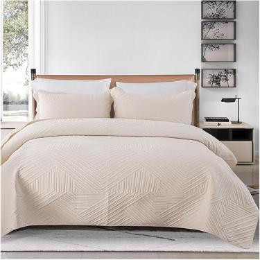 Imagem de Conjunto de edredom de pelúcia de 3 peças de adolescentes bordados de edredom bordado King size size colchões colchões de colchões de colchões, consolador de todos os tempos, cinza, 240x250c