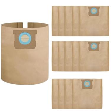 Imagem de Pacote com 15 sacos de aspirador de pó DXVA19-4104 de substituição para sacos de aspirador de pó Dewalt 8 galões DXV08SA, compatível com aspiradores molhados/secos DEWALT de 5-8 galões, sacos de