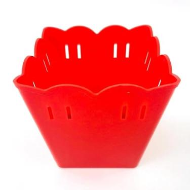 Imagem de Kit C/30 Cachepot Plástico Passa Fita - Centro de Mesa Lembrancinhas(Vermelho)