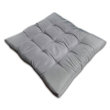 Imagem de Almofada Futon Assento Decoração 50x50cm Flat Cinza