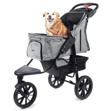 Imagem de Carrinho de passeio para Pet, animal de estimação, cachorro, cão, gato de grande porte até 25 Kg