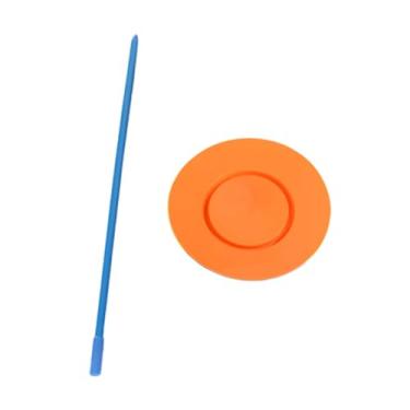 Imagem de UGPLM Prato giratório para malabarismo, bastões giratórios, habilidade de equilíbrio e giro, adereço de performance, prato de circo, brinquedos para jogos, Laranja