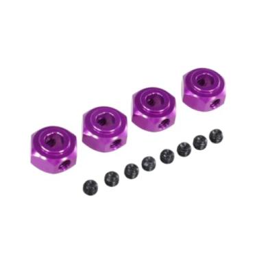 Imagem de YIJU Adaptadores de cubo sextavado de 12 mm, conector sextavado, acessório faça você mesmo, fácil de instalar e resistente para carro RC 1/10 10208 1/12, Roxo