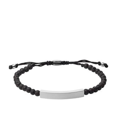 Imagem de Fossil Pulseira masculina de aço inoxidável gravável personalizada para presente, 0, Semipreciosa