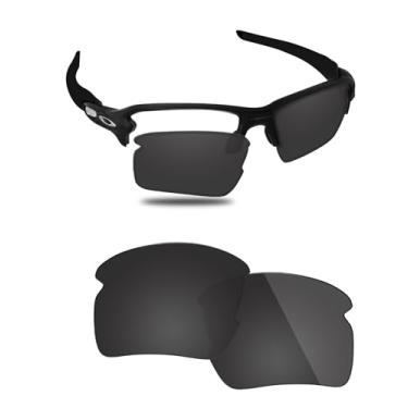 Imagem de Fiskr Lentes de reposição anti-água salgada para óculos de sol Oakley Flak 2.0 XL, Preto, Standard