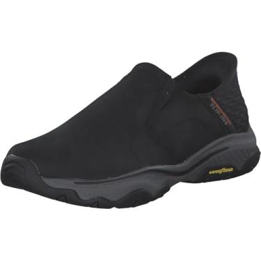 Imagem de Skechers EUA Craster-Lanigan 204847 Tênis masculino, bico redondo, couro, sem cadarço, Preto, 43
