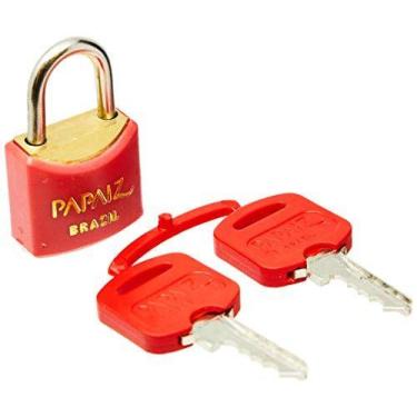 Imagem de Cadeado Colorido Vermelho Sm Cr20 20Mm - PAPAIZ, Vermelho