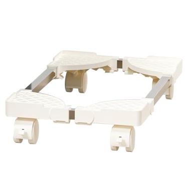 Imagem de Suporte de CPU móvel ajustável, suporte de CPU móvel com 4 rodas giratórias, suporte para CPU embaixo da mesa, suporte de PC para carrinho de chão de PC, rodas para a maioria dos PCs