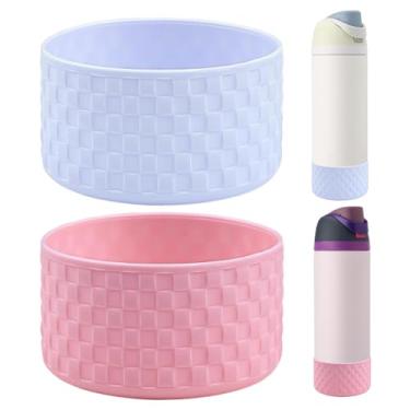Imagem de HEYSKAY 2 peças de bota de silicone para garrafa de água Owala Flask 680 g, capa protetora antiderrapante para Owala Twist, garrafa de água de aço inoxidável FreeSip and Flip sem BPA Base inferior da