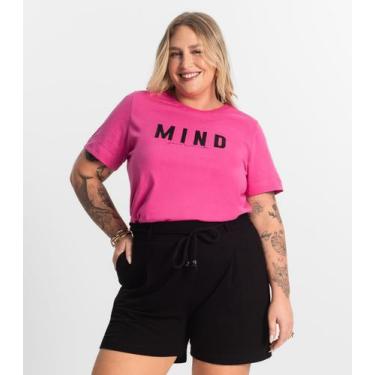 Imagem de T- Shirt Feminina Plus Size Secret Glam Rosa, Plus G1, Rosa
