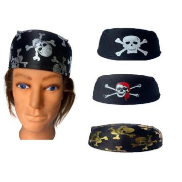 Imagem de Kit 2 Chapéus De Pirata Coquinho Bandana Estampado Sortido - Blook