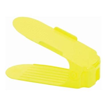 Imagem de Kit 10 Organizadores de sapato, saltos e tênis com regulagem de altura - Diversas Cores Cor:Amarelo