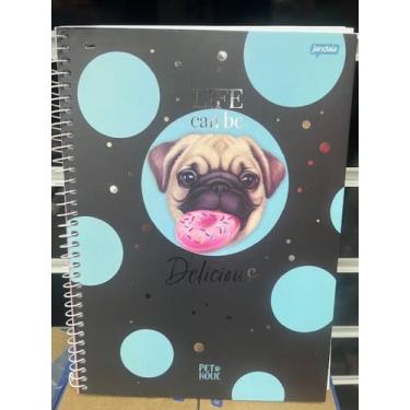 Imagem de Caderno Universitário Gatinha e Cachorrinho Jandai Pet Holic - 1 Matér