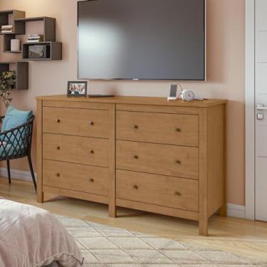 Imagem de Cômoda Maggiore 6 Gavetas Amêndoa Clean