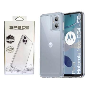 Imagem de 2X Capa Capinha Space Clear Compatível Com Motorola Moto G54