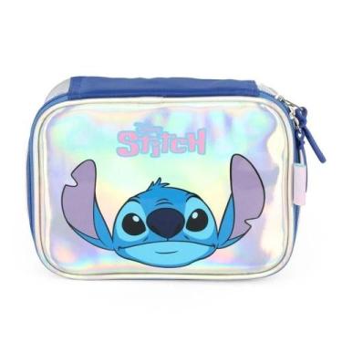 Imagem de Estojo Box Escolar Stitch Holográfico Original Luxcel