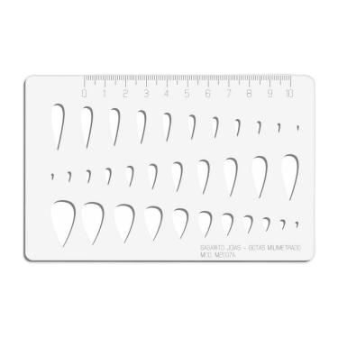 Imagem de Gabarito Régua Jóias Gotas Milimetrado M2007A Acrilico Fenix