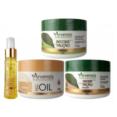 Imagem de Kit Arvensis Cronograma Capilar Mascaras E Óleo Finalizador