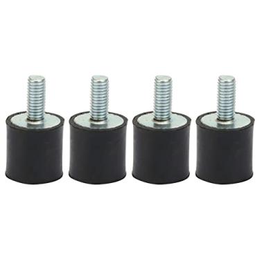Imagem de Tnfeeon 4pcs M5 M6 Montes Redução de Som de Som para Equipamentos de áudio, Preto + Prata (VD15*15 m5*12)