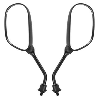 Imagem de QANYEGN 1 par de espelhos retrovisores para motocicleta, retrovisor lateral estilo retrô, espelho lateral do guidão, rosca direita de 8 mm para scooter de bicicleta elétrica