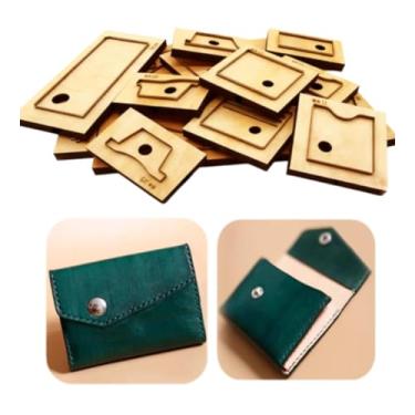 Imagem de YJIUYUANQ Ferramenta de perfuração oca para artesanato de couro DIY feito à mão - Cortador de matriz de precisão com base de madeira, ideal para carteira DIY com porta-cartões 100 x 65 x 20 mm