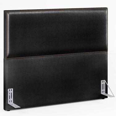 Imagem de Cabeceira Box Casal Com Tachas 140 cm Vicenza L02 Facto Preto Metalizado - Lyam Decor