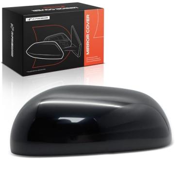 Imagem de A-Premium Tampa da tampa do espelho retrovisor do lado do motorista - compatível com Kia Soul 2020-2025 - preto liso, sem furo de seta