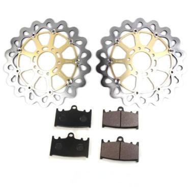 Imagem de Discos e pastilhas de freio dianteiro Arashi para Suzuki GSXR 600 1997-2003, GSXR 750 2000-2002, acessórios de substituição de motocicleta dourado
