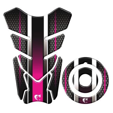 Imagem de Adesivo Protetor Tanque E Bocal Moto Yamaha Listra Rosa