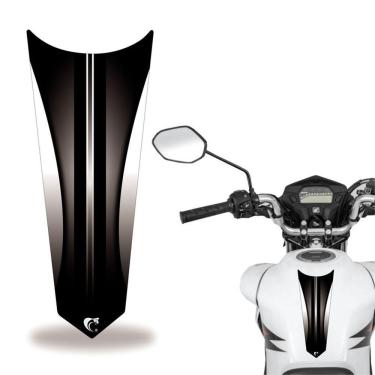 Imagem de Adesivo Faixa Gravata Tanque Moto Listra Preto