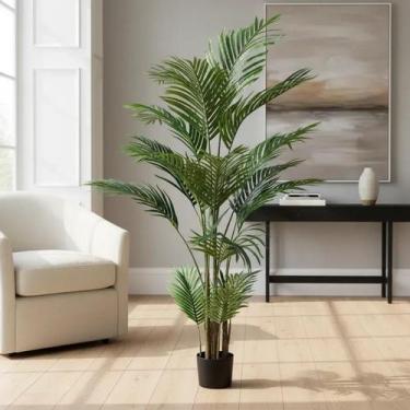 Imagem de Planta Artificial Arvore Palmeira Real Toque Com 1.20m, Planta Artific