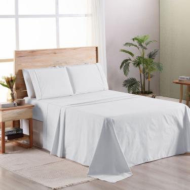 Imagem de Jogo De Cama Premier Queen 03 Peças Hipercal 200 Fios 80% Algodão, 20% Poliéster - Branco