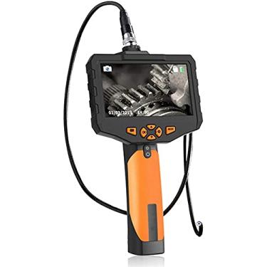 Imagem de Câmera de inspeção endoscópica endoscópica de 7,6 mm com luzes, câmera portátil à prova d'água para endoscópio de esgoto com tela LCD de 4,5 polegadas, para carro/esgoto/ralo/casa