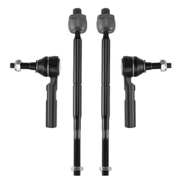 Imagem de BDFHYK Kit de terminais de direção 4 peças compatíveis com Chrysler 300 2005-2010, 2 x haste de direção interna-EV80702, 2 x tirantes externos-ES3571,