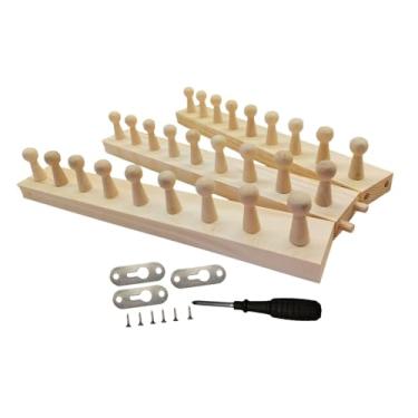 Imagem de Nishiyuenyi Tear de tricô manual para mantas de lã grossa, ideal para fazer mantas artesanais e decorar sua casa.