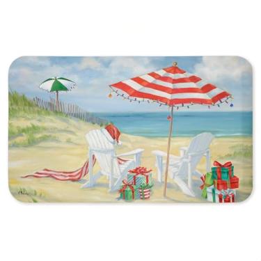 Imagem de Tapete antifadiga perfeito para férias na praia, tapete ergonômico acolchoado para cozinha e pé com suporte antiderrapante, tapete confortável ecológico, design de Paul Brent, 76 cm x 45 cm