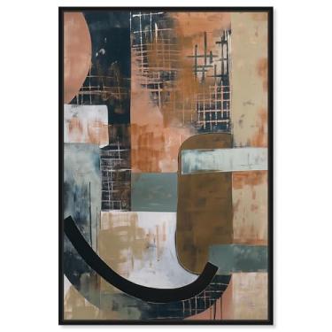 Imagem de Art Remedy Arte abstrata popular em tela Enigmatic Shade Fusion II, moldura preta, 40,6 cm x 61 cm