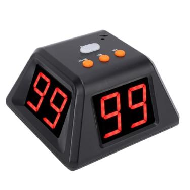 Imagem de Luocute Temporizador Digital de 4 Lados, 3 Tempos Predefinidos Cronômetro de Contagem Regressiva Com Tela LED de 1,4 Polegadas Com Aviso de Campainha e Brilho Ajustável, para Jogos de (BLACK)