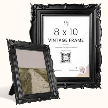 Imagem de 97 Decor Moldura gótica 20 x 25 cm - Moldura preta vintage 20 x 25 cm para pendurar na mesa, molduras decorativas pretas de resina feita à mão, 20 x 25 cm, decoração de casa gótica antiga